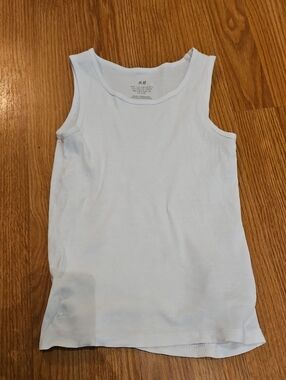 Three H&M White Boys Cotton Tank Top - Classic Sleeveless Tee